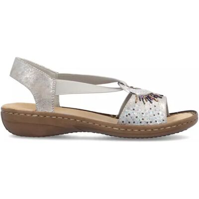 Rieker damsandaler 60880-90 metallic Rieker damsandaler 60880-90 metallic