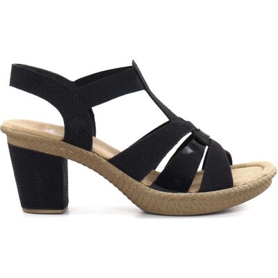 Rieker Sandaler 665K3-00 svart Rieker Sandaler 665K3-00 svart