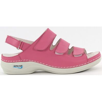 Nursing Care Maskintvättbara Sandaler i läder fuchsia Nursing Care Maskintvättbara Sandaler i läder fuchsia