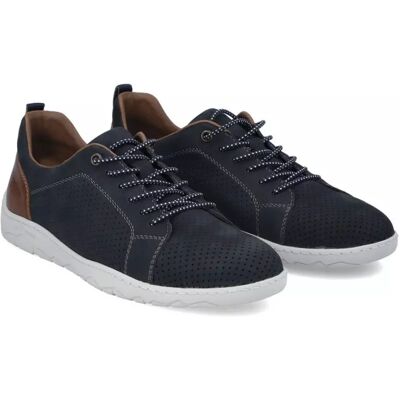 Rieker herrsneakers i äkta läder 08315-14 blå Rieker herrsneakers i äkta läder 08315-14 blå