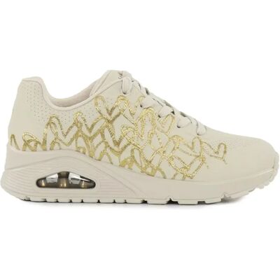 Skechers Sneakers 177975/NTGD UNO - GOLDEN HEART Naturlig/Guld Skechers Sneakers 177975/NTGD UNO - GOLDEN HEART Naturlig/Guld