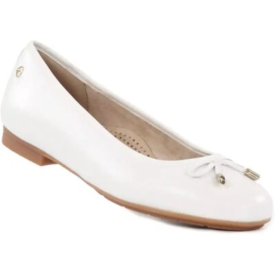 Tamaris Comfort ballerinor med bred läst 82102-42 100 vita Tamaris Comfort ballerinor med bred läst 82102-42 100 vita