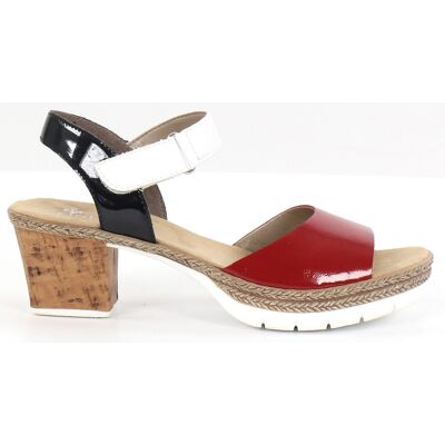 Rieker Sandaler V2953-33 blå/röd/vit Rieker Sandaler V2953-33 blå/röd/vit