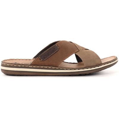 Rieker Slip-in Sandaler för herr 21088-25 brun Rieker Slip-in Sandaler för herr 21088-25 brun