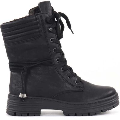 Rieker syntetiska ankelboots för dam X8521-00 svart Rieker syntetiska ankelboots för dam X8521-00 svart