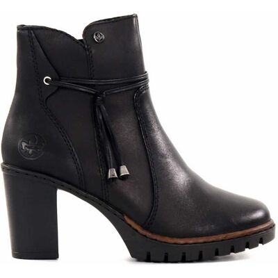 Rieker ankelboots med klack för dam Y2567-00 svart Rieker ankelboots med klack för dam Y2567-00 svart