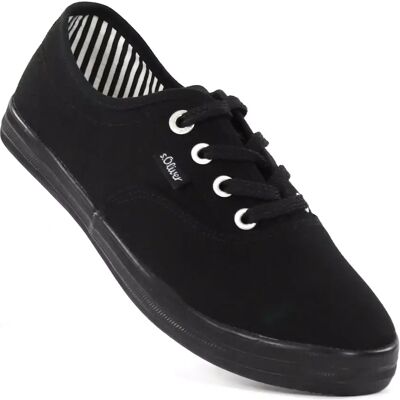 S.Oliver canvas sneakers 23646-42 svart S.Oliver canvas sneakers 23646-42 svart