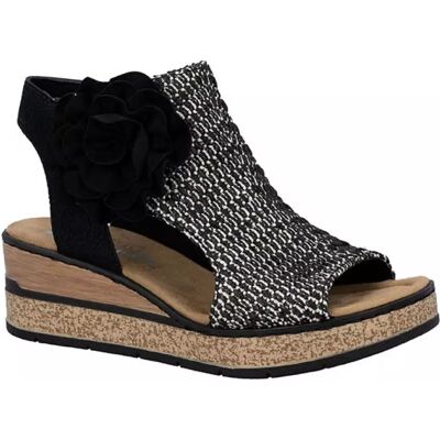 Rieker damkil sandaler 63791-01 svart kombi Rieker damkil sandaler 63791-01 svart kombi