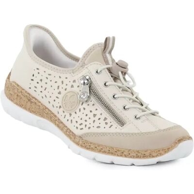 Rieker READY2GO promenadskor dam N42V3-60 beige Rieker READY2GO promenadskor dam N42V3-60 beige