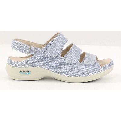 Nursing Care maskintvättbara sandaler i läder, jeans Nursing Care maskintvättbara sandaler i läder, jeans