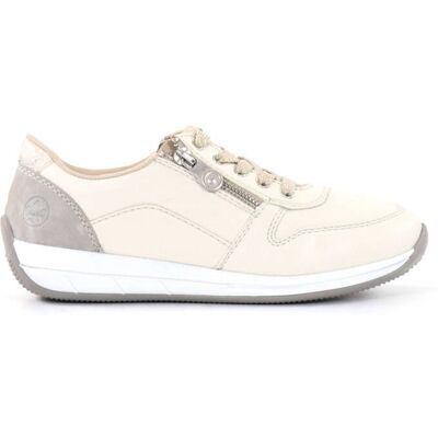 Rieker promenadskor för kvinnor N1100-80 vit/beige Rieker promenadskor för kvinnor N1100-80 vit/beige