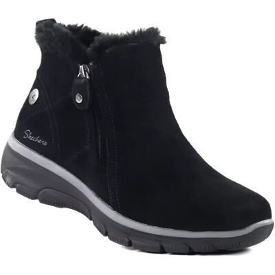 Skechers damkängor med bred läst 168042/BBK EASY GOING - HIGH ZIP 2 svart Skechers damkängor med bred läst 168042/BBK EASY GOING - HIGH ZIP 2 svart