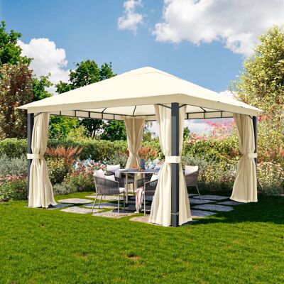TOOLPORT Softtop paviljong 4x4m, inkl. 4 gardiner, champagne - (300686) TOOLPORT Softtop paviljong 4x4m, inkl. 4 gardiner, champagne - (300686)