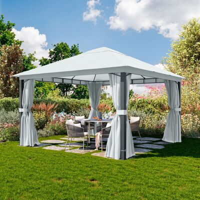 TOOLPORT Softtop paviljong 4x4m, inkl. 4 gardiner, stone - (300687) TOOLPORT Softtop paviljong 4x4m, inkl. 4 gardiner, stone - (300687)
