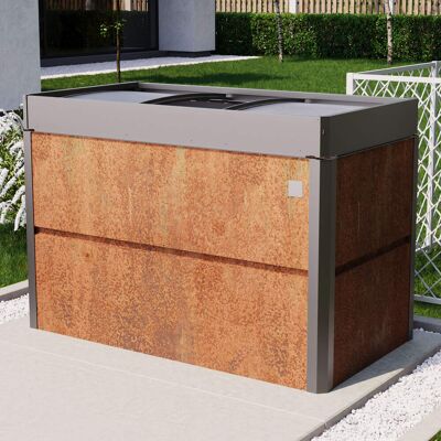 PRIMEYARD Odlingslåda, 150 x 85 x 77 cm, cortenstål, rost-look, inkl. påbyggnad av kallram - (GFPV00793) PRIMEYARD Odlingslåda, 150 x 85 x 77 cm, cortenstål, rost-look, inkl. påbyggnad av kallram - (GFPV00793)