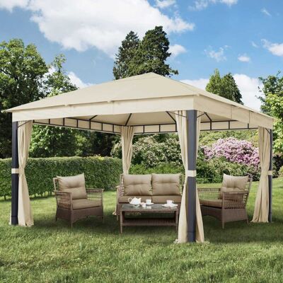 TOOLPORT Paviljong, Sunset Premium, champagne, 4x4m - (300174) TOOLPORT Paviljong, Sunset Premium, champagne, 4x4m - (300174)