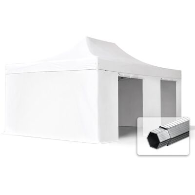 TOOLPORT 4x6 m snabbtält, Professional aluminium, med sidodelar, vit - (578689) TOOLPORT 4x6 m snabbtält, Professional aluminium, med sidodelar, vit - (578689)