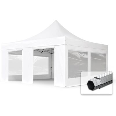 TOOLPORT 5x5 m snabbtält, Professional aluminium, med sidodelar (panoramafönster), vit - (581990) TOOLPORT 5x5 m snabbtält, Professional aluminium, med sidodelar (panoramafönster), vit - (581990)