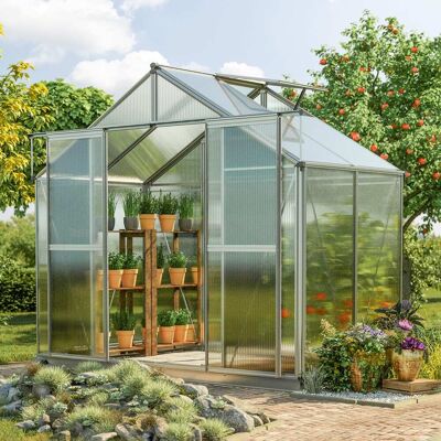 GFP Växthus 225x133cm Dubbla Väggar - Självförsörjande Trädgård GFP Växthus 225x133cm Dubbla Väggar - Självförsörjande Trädgård