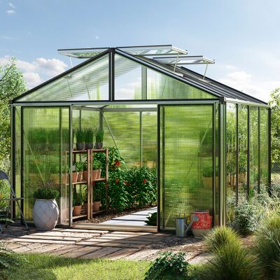 GFP Växthus, 311 x 311 cm, Standard aluminium natur, inkl. extra set - Pro 1 - (GFPV00246) GFP Växthus, 311 x 311 cm, Standard aluminium natur, inkl. extra set - Pro 1 - (GFPV00246)