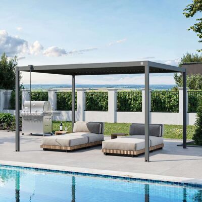 PRIMEYARD 3x4m Pergola, Lamelltak, antracit - (GFPV01111) PRIMEYARD 3x4m Pergola, Lamelltak, antracit - (GFPV01111)