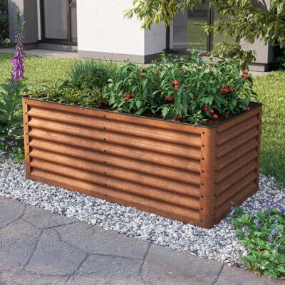 PRIMEYARD Odlingslåda, 150 x 75 x 60 cm, cortenstål, rost-look - (GFPV00967) PRIMEYARD Odlingslåda, 150 x 75 x 60 cm, cortenstål, rost-look - (GFPV00967)