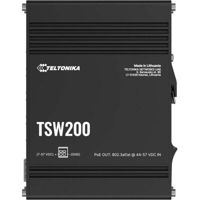 Industriell Gigabit Ethernet Switch Teltonika TSW200 - 2 SFP, 8 PoE+ Industriell Gigabit Ethernet Switch Teltonika TSW200 - 2 SFP, 8 PoE+