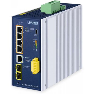 Industriell Ethernet-switch L2+ 4-port - Managed, Gigabit, PoE Industriell Ethernet-switch L2+ 4-port - Managed, Gigabit, PoE
