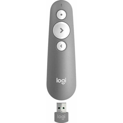 Logitech R500 trådlösa presentatörer Bluetooth/RF Grå 910-006520 Logitech R500 trådlösa presentatörer Bluetooth/RF Grå 910-006520