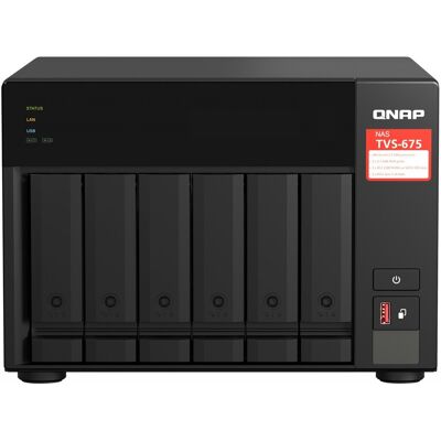 Qnap TVS-675 NAS Tower Ethernet LAN Black KX-U6580 TVS-675-8G Qnap TVS-675 NAS Tower Ethernet LAN Black KX-U6580 TVS-675-8G