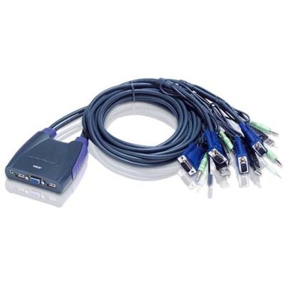 Aten 4-Port USB VGA/Audio Cable KVM Switch CS64US-AT Aten 4-Port USB VGA/Audio Cable KVM Switch CS64US-AT
