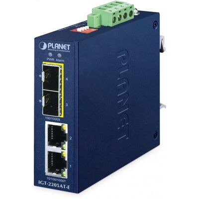 PLANET IP40 Compact size 2-Port 100/1000X SFP + 2-Port IGT-2205AT-E PLANET IP40 Compact size 2-Port 100/1000X SFP + 2-Port IGT-2205AT-E