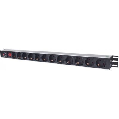 Intellinet Vertical Rackmount 12-Way Power Strip - German Type 714044 Intellinet Vertical Rackmount 12-Way Power Strip - German Type 714044
