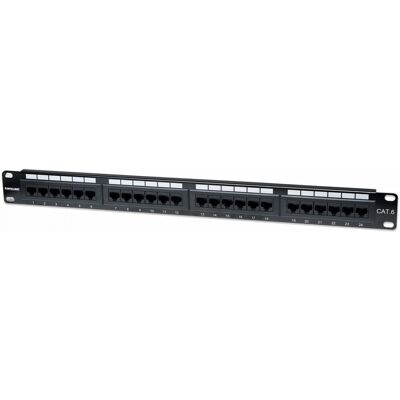 Intellinet Patch Panel, Cat6, UTP, 24-Port, 1U, Black 520959 Intellinet Patch Panel, Cat6, UTP, 24-Port, 1U, Black 520959