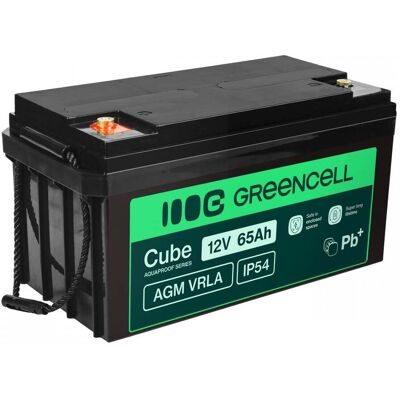 Green Cell Cube AGM VRLA IP54 12V 65Ah underhållsfri AGM12V65AH-J Green Cell Cube AGM VRLA IP54 12V 65Ah underhållsfri AGM12V65AH-J