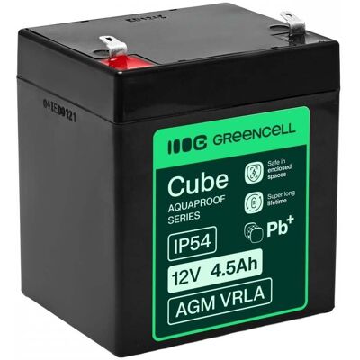 Green Cell AGM VRLA 12V 4.5Ah underhållsfri batteri AGM12V4-5AH-H Green Cell AGM VRLA 12V 4.5Ah underhållsfri batteri AGM12V4-5AH-H