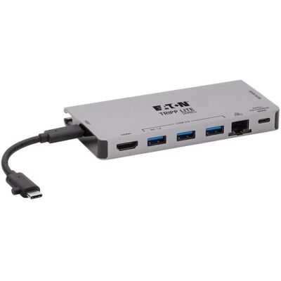 Eaton USB-C-docka - 4K HDMI, USB 3.2 Gen 1, USB-A-hubb, GbE U442-DOCK5D-GY Eaton USB-C-docka - 4K HDMI, USB 3.2 Gen 1, USB-A-hubb, GbE U442-DOCK5D-GY