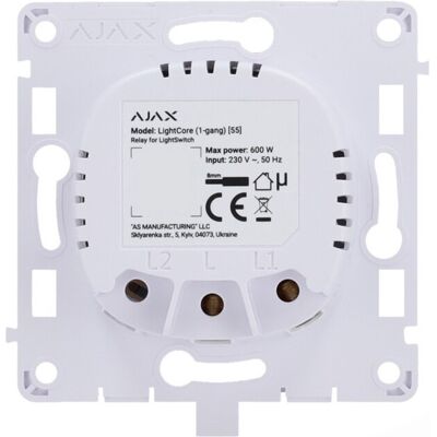 Ajax Systems 52136.142.NC LightCore (1-gang) - relä för 52136.142.NC Ajax Systems 52136.142.NC LightCore (1-gang) - relä för 52136.142.NC