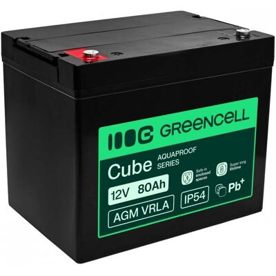 Green Cell AGM VRLA 12V 80Ah underhållsfri batteri för AGM12V80AH-H Green Cell AGM VRLA 12V 80Ah underhållsfri batteri för AGM12V80AH-H