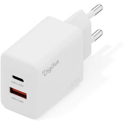 Digitus DA-10301 GaN II väggladdare 30W 1x USB-C, 1x USB-A DA-10301 Digitus DA-10301 GaN II väggladdare 30W 1x USB-C, 1x USB-A DA-10301