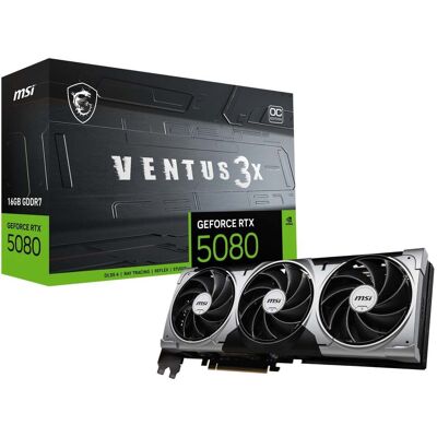 MSI GeForce RTX 5080 Ventus 3X OC 16GB GDDR7 DLSS4 V531-095R MSI GeForce RTX 5080 Ventus 3X OC 16GB GDDR7 DLSS4 V531-095R