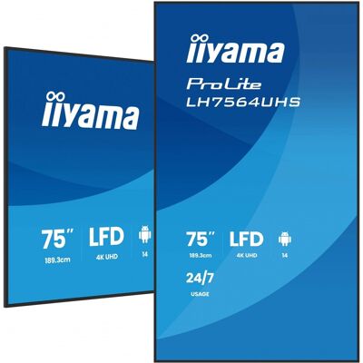 IIYAMA LH7564UHS-B1AG 75tum 3840x2160 UHD VA DLED panel LH7564UHS-B1AG IIYAMA LH7564UHS-B1AG 75tum 3840x2160 UHD VA DLED panel LH7564UHS-B1AG