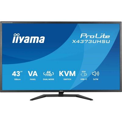 IIYAMA X4373UHSU-B2 ProLite Monitor 43" VA 4K 4000:1 X4373UHSU-B2 IIYAMA X4373UHSU-B2 ProLite Monitor 43" VA 4K 4000:1 X4373UHSU-B2