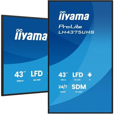IIYAMA LH4375UHS-B2AG 43 tum 3840x2160 UHD IPS-panel LH4375UHS-B2AG IIYAMA LH4375UHS-B2AG 43 tum 3840x2160 UHD IPS-panel LH4375UHS-B2AG