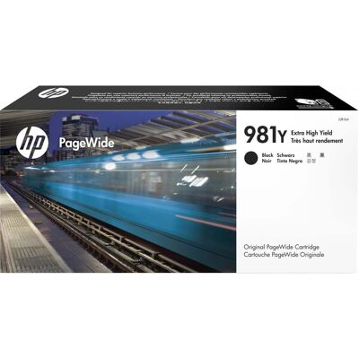 HP 981Y Extra High Yield Black Original PageWide Cartridge L0R16A HP 981Y Extra High Yield Black Original PageWide Cartridge L0R16A