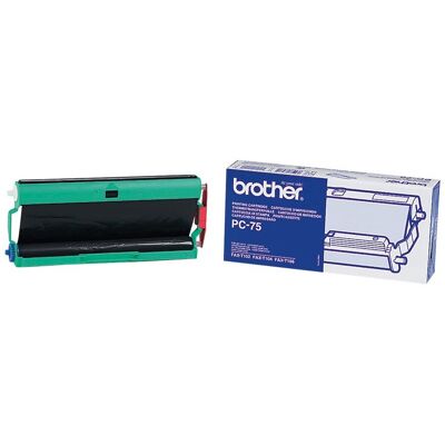 Brother PC-75 fax supply Fax cartridge + ribbon 144 pages Black 1 PC75 Brother PC-75 fax supply Fax cartridge + ribbon 144 pages Black 1 PC75