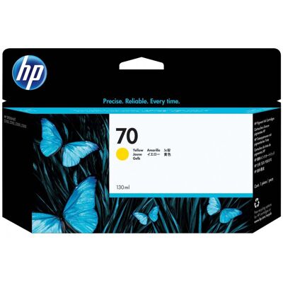 HP 70 130-ml Yellow DesignJet Ink Cartridge C9454A HP 70 130-ml Yellow DesignJet Ink Cartridge C9454A