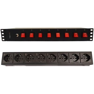 Techly I-CASE STRIP-815I 19" Racklist 1.5U, 8x I-CASE STRIP-815I Techly I-CASE STRIP-815I 19" Racklist 1.5U, 8x I-CASE STRIP-815I