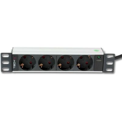 Techly I-CASE M10-4D 10' 1U X4 Strömfördelare - I-CASE M10-4D Techly I-CASE M10-4D 10' 1U X4 Strömfördelare - I-CASE M10-4D