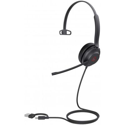 Yealink UH37 Mono UC Kabel Huvudband Kontor/callcenter USB 1308143 Yealink UH37 Mono UC Kabel Huvudband Kontor/callcenter USB 1308143